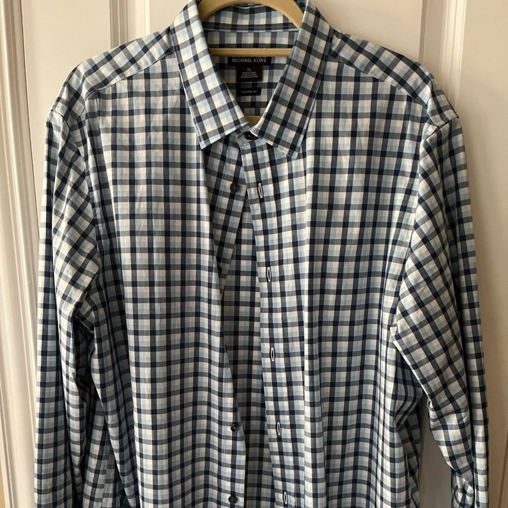 Men's Michael Kors Plaid Button Down - Size XL